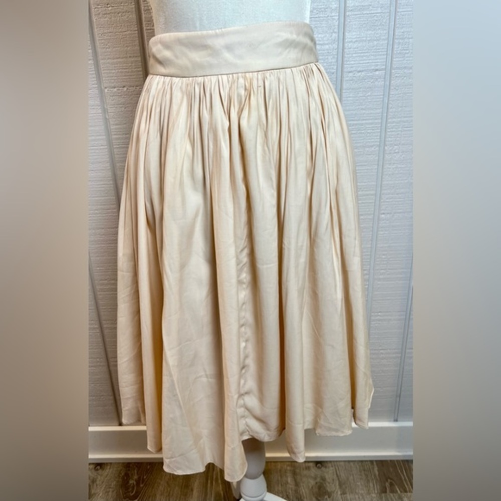 BLAQUE LABEL Revolve Cream Skirt High Low Size Small - Picture 4 of 12